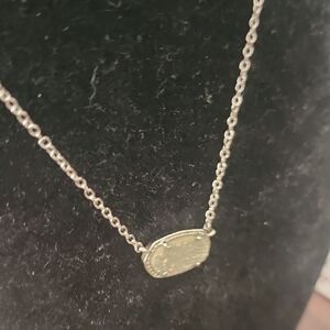 Kendra Scott Silver Drusy Pendant Necklace in Pale Green